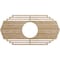 Ekena Millwork Chrysler Wood Fretwork Pierced Ceiling Medallion, Red Oak, 30"W x 15"H x 7 7/8"ID x 3/8"T CMWP30X15X0375CSRO - alternate 1